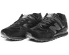 Кроссовки New Balance 574 classic зимние черные с мехом