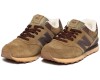 Кроссовки New Balance 574 light brown коричневые зимние с мехом