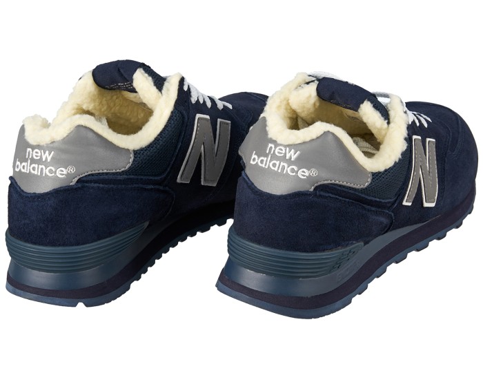 New Balance 574 мужские полностью синие с мехом