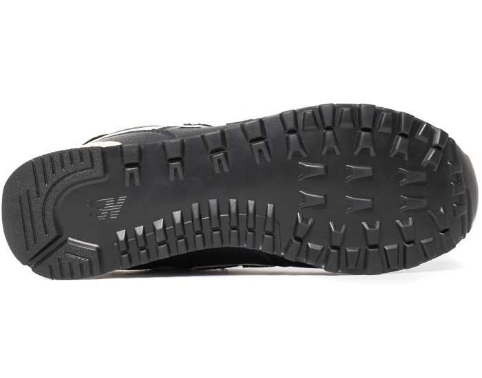 Кроссовки New Balance 574 синие кожаные зимние с мехом