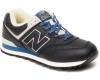 Кроссовки New Balance 574 синие кожаные зимние с мехом