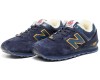 Кроссовки New Balance 574 Синие с желтым зимние с мехом