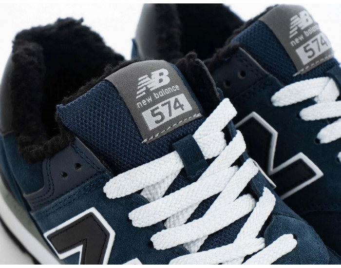 New Balance 574 Dark Blue Big Size С Мехом