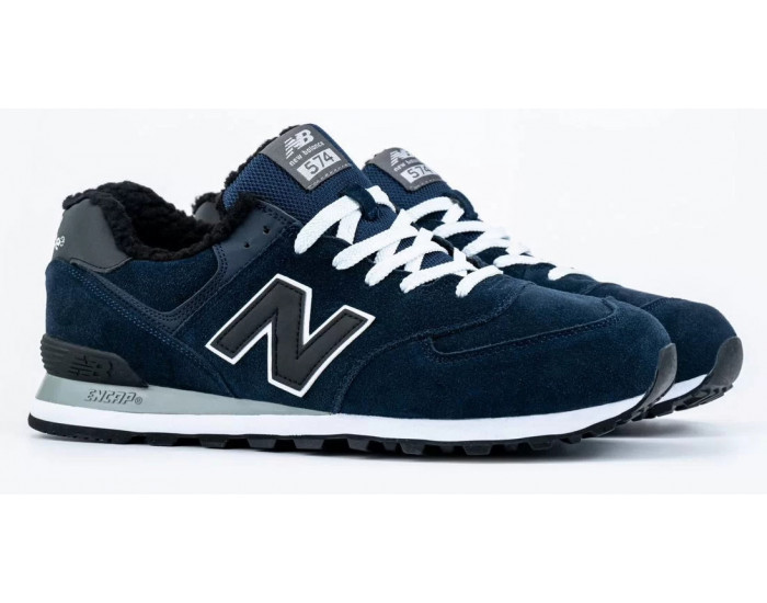 New Balance 574 Dark Blue Big Size С Мехом