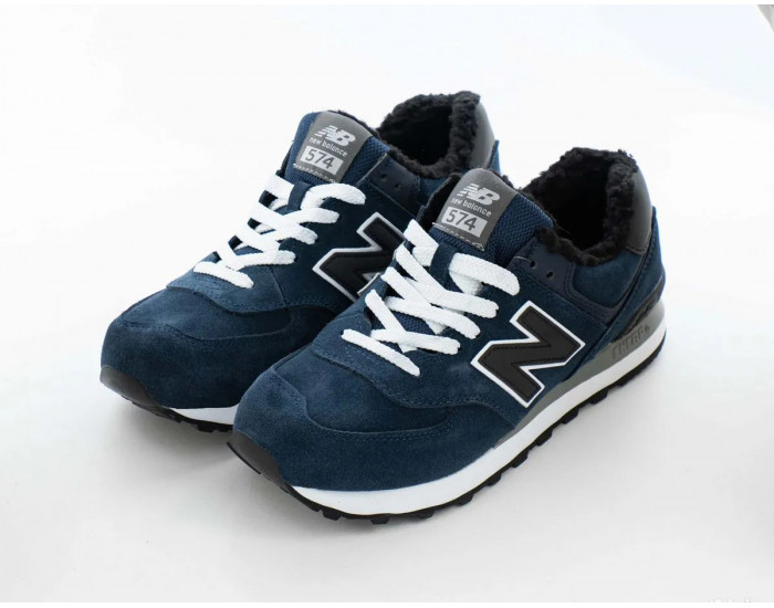 New Balance 574 Dark Blue Big Size С Мехом