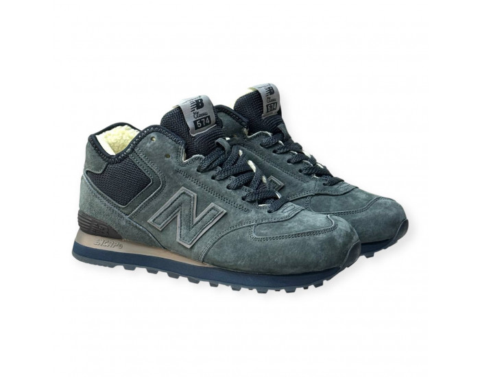 New Balance 574 Grey Moss С Мехом