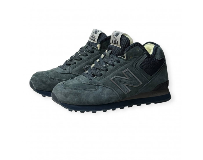 New Balance 574 Grey Moss С Мехом