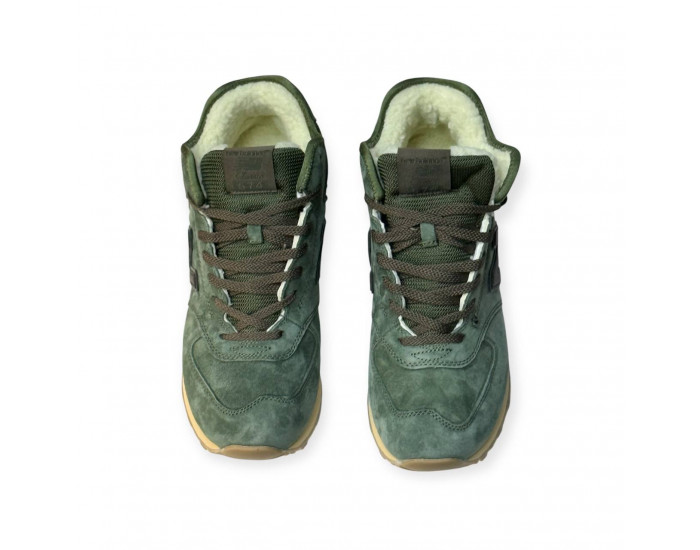 New Balance 574 Mid Dark Green с мехом