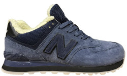 New Balance 574  Total Blue с мехом