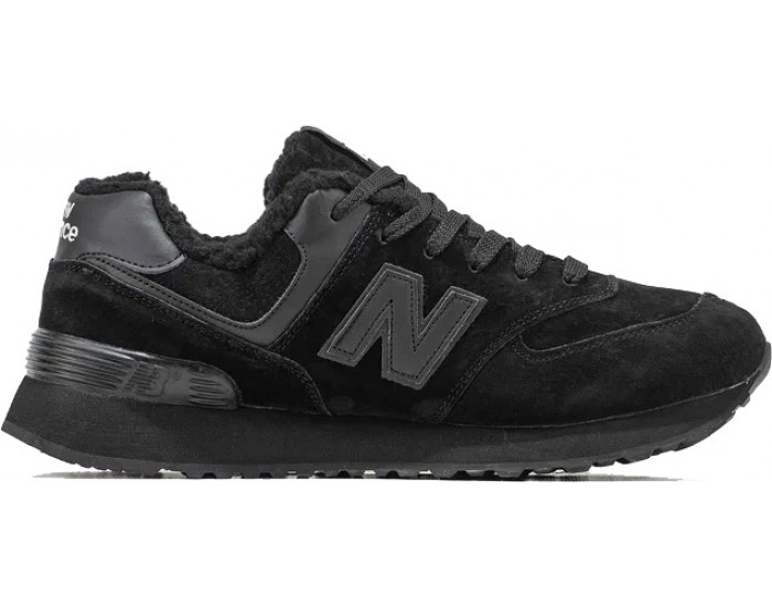 New Balance 574 Winter Black с мехом