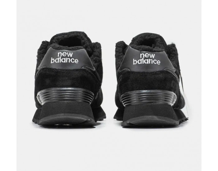 New Balance 574 Winter Black с мехом