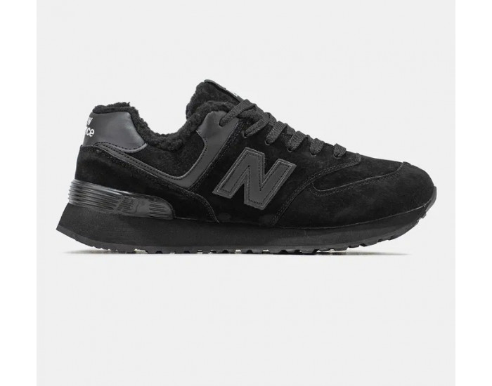 New Balance 574 Winter Black с мехом