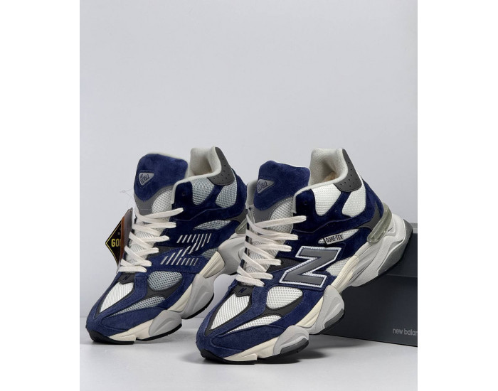 New Balance 9060 Blue White с мехом