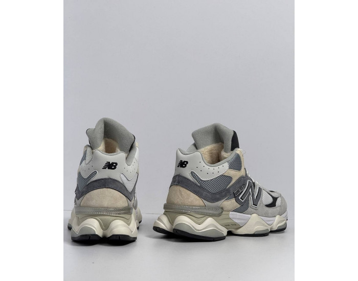 New Balance 9060 Light Grey с мехом